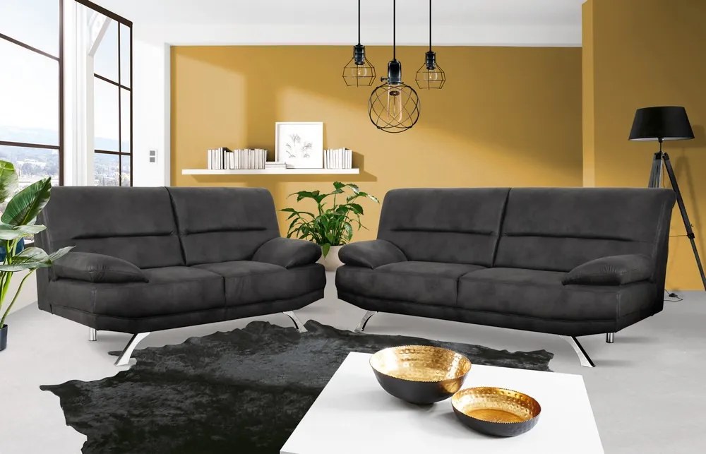 Sedacia súprava Bruno 3-2, čierna látka