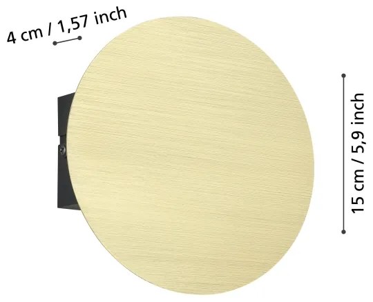 Eglo 901201 - LED Nástenné svietidlo TALAMELLO LED/4W/230V 3000K zlatá