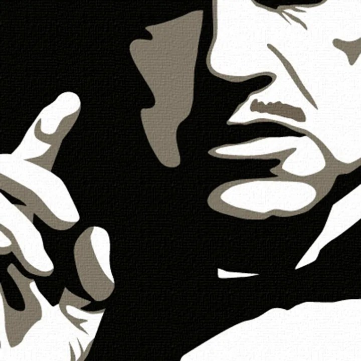 Ručne maľovaný POP Art obraz The Godfather Vito Corleone 70x100 cm
