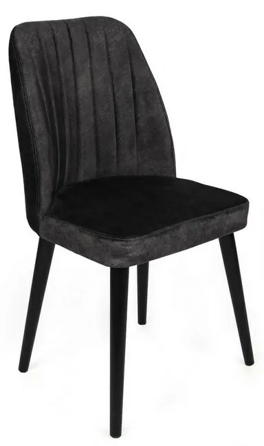 Súprava jedálenských stoličiek Alfa Anthracite and Black, 2 ks