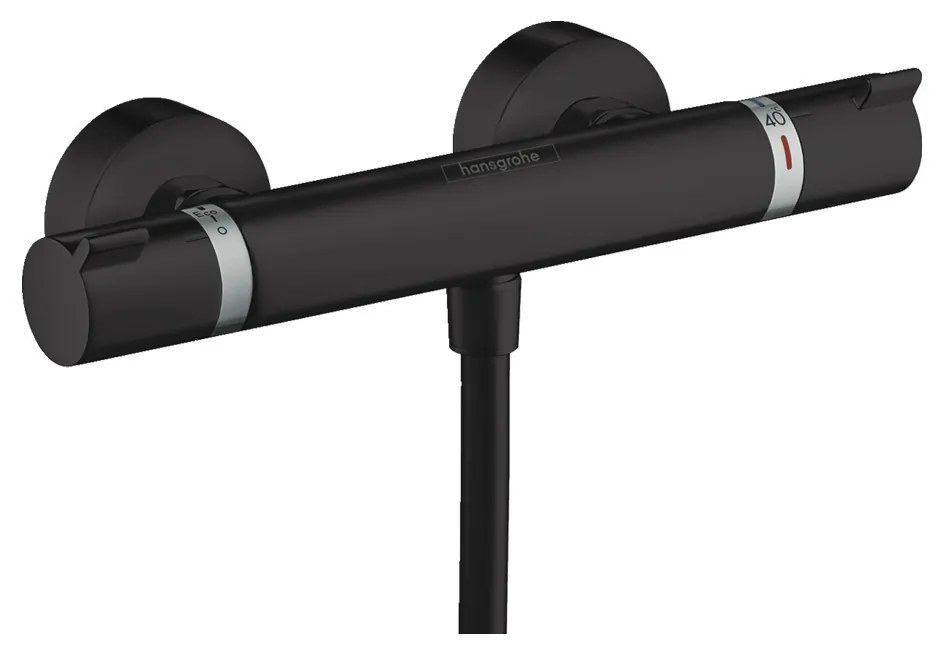 Hansgrohe Ecostat Comfort, termostatická sprchová batéria, čierna matná, HAN-13116670
