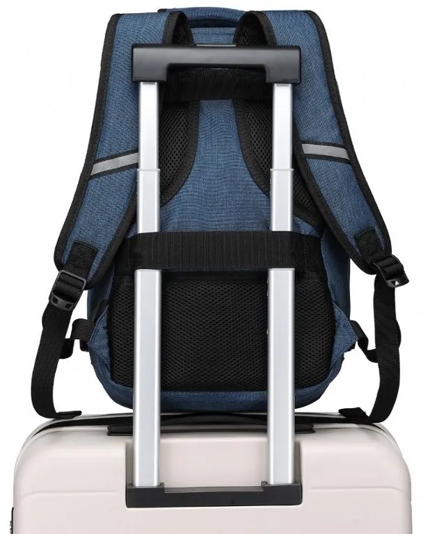 Konofactory Modrý odolný batoh do lietadla "Transporter" - M (35l)