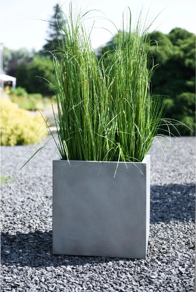 Kvetináč BLOCK, sklolaminát, 45x45x45 cm, betón design