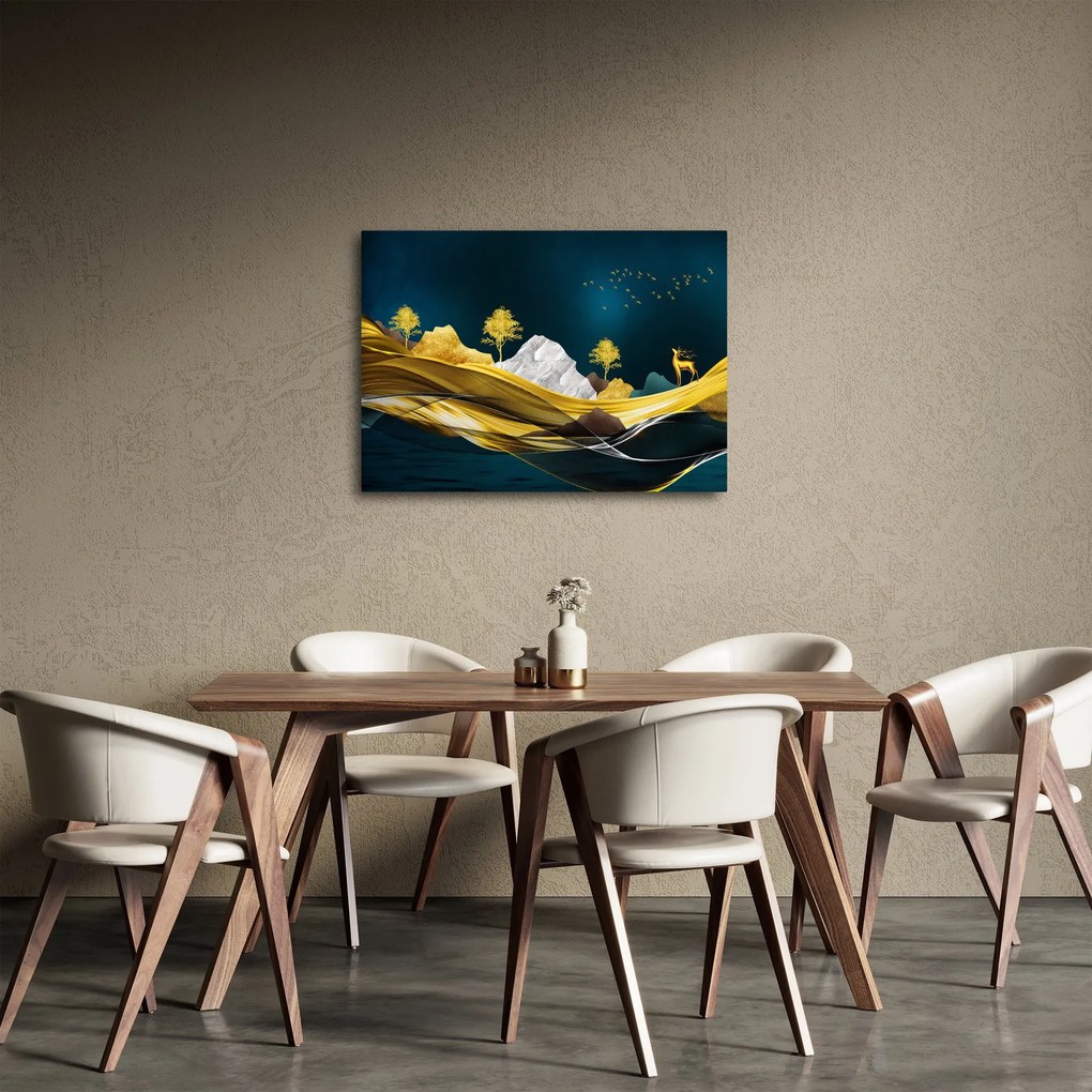 Obraz - Jeleň v krajine (70x50 cm)