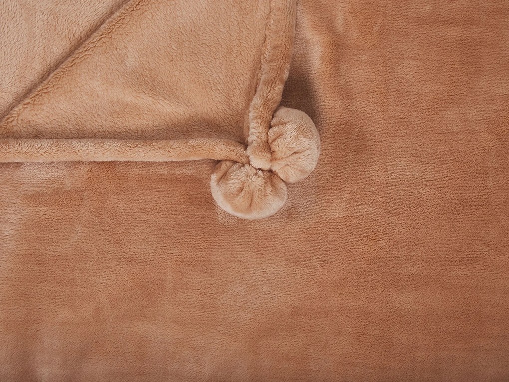Deka 200 x 220 cm hnedá TERKE Beliani