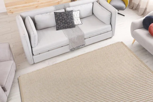 Koberec JUTE 3650 so strapcami krémový / béžový