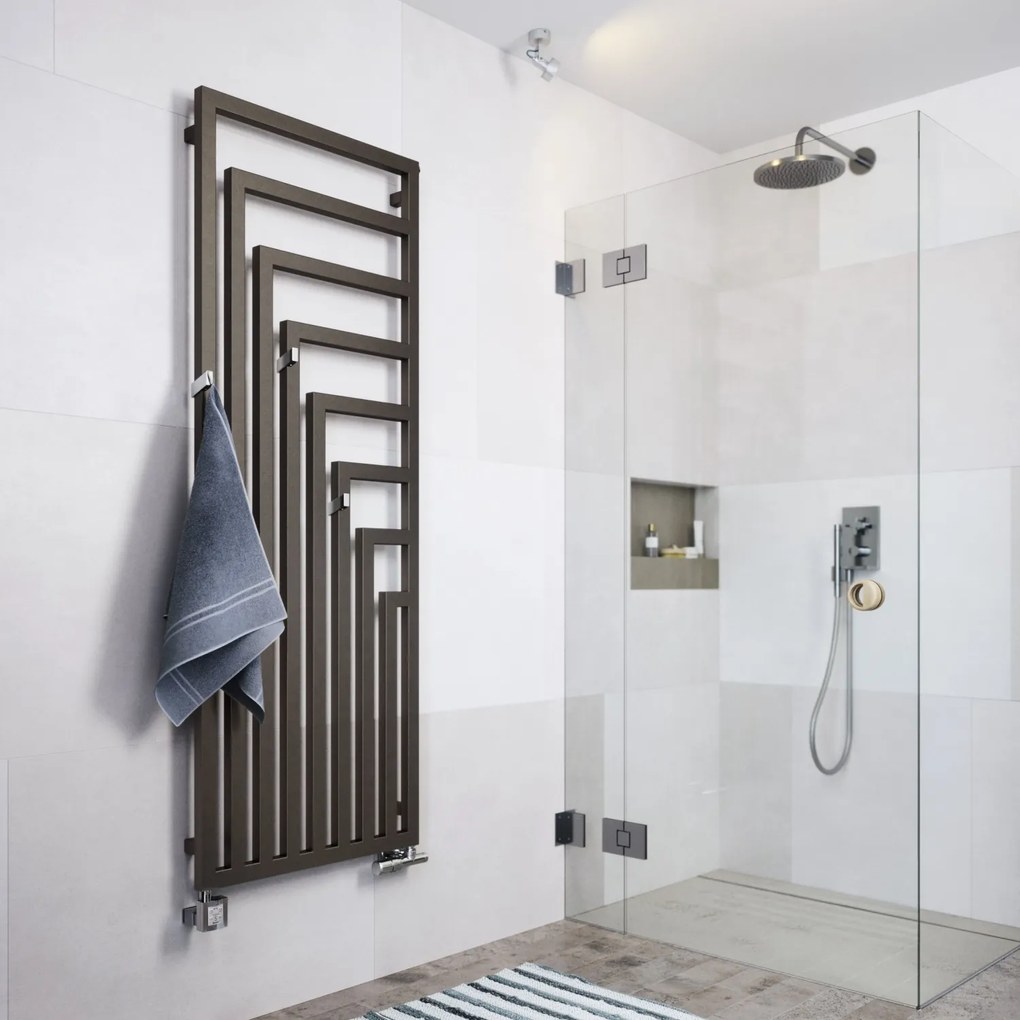 Terma Angus V 1300x440 vodný radiátor Metallic Black ZX