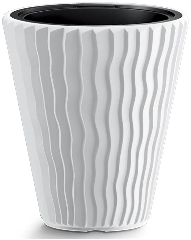 Plastový kvetináč DBSP400 39 cm - biela