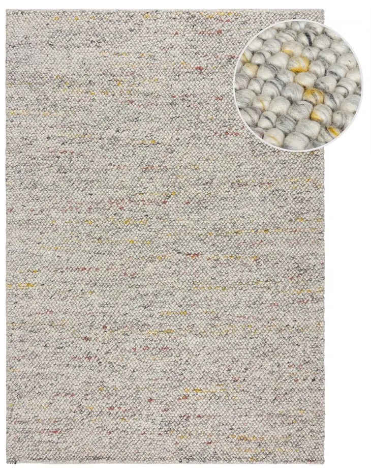 Krémový ručne tkaný koberec s prímesou vlny 120x170 cm Minerals – Flair Rugs