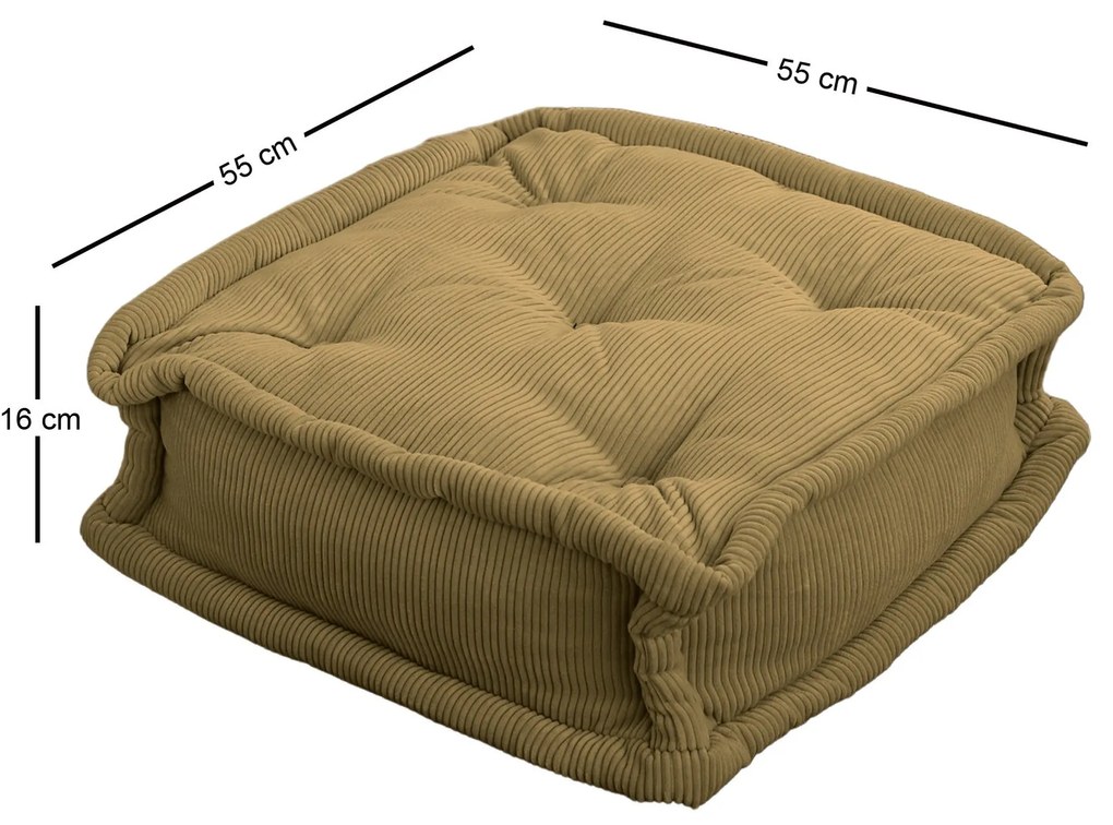 Polštář na podlahu BISKUVI khaki