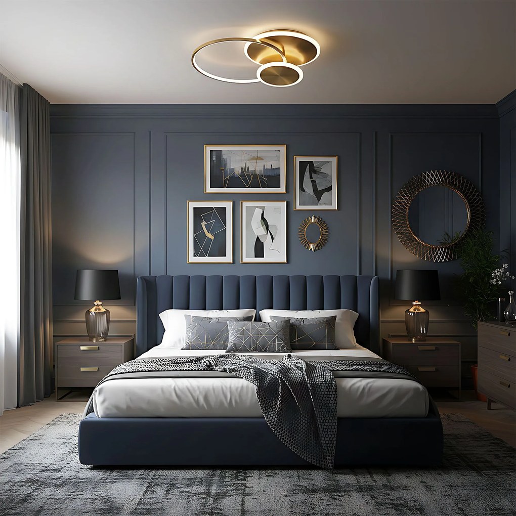 Toolight Toolight, LED stropné svietidlo + diaľkové ovládanie, APP1711-C, zlatá matná, OSW-04040