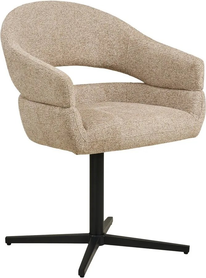 Béžové čalúnené jedálenské kreslo s podrúčkami Dover – House Nordic