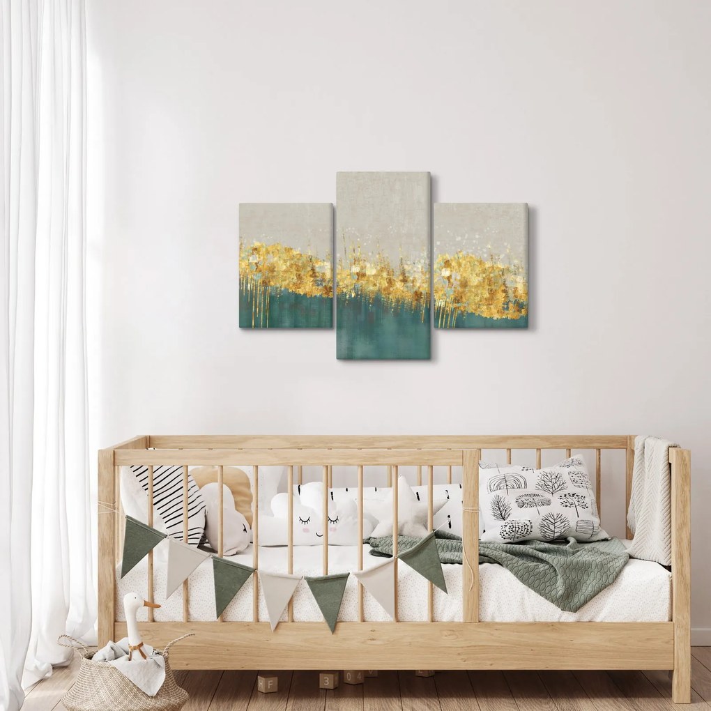 Obraz - Textúra so zlatým dekorom (90x60 cm)