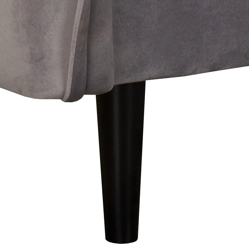 Sivá zamatová pohovka 138 cm Juli – Ropez