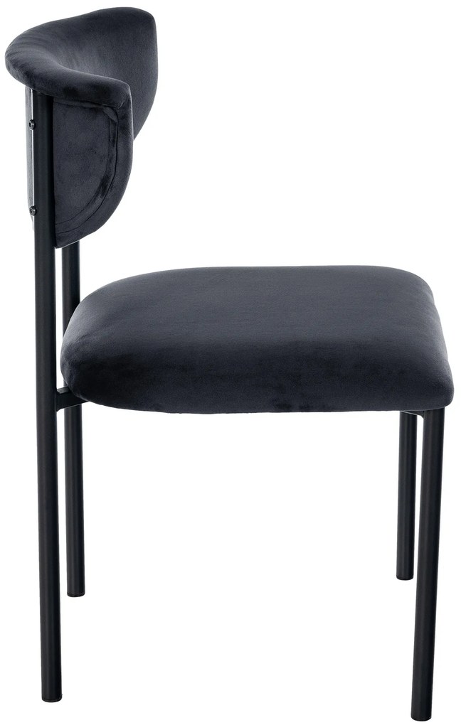 Stolička pre návštevy Gambell zamat - čierna