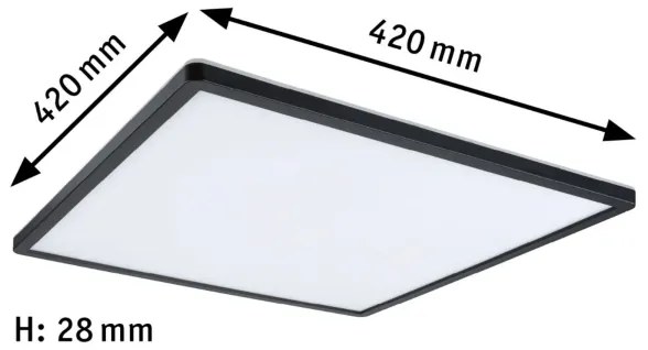 Paulmann 71002 - LED/22W Stmievateľný panel ATRIA 230V 3000K čierna