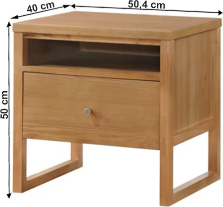 AKCIA Nočný stolík v dekore dub IRISUN II. akosť