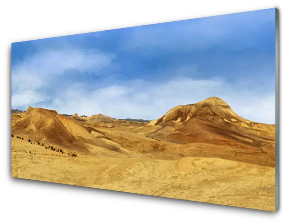 Skleneny obraz Púšť vrcholky krajina 120x60 cm
