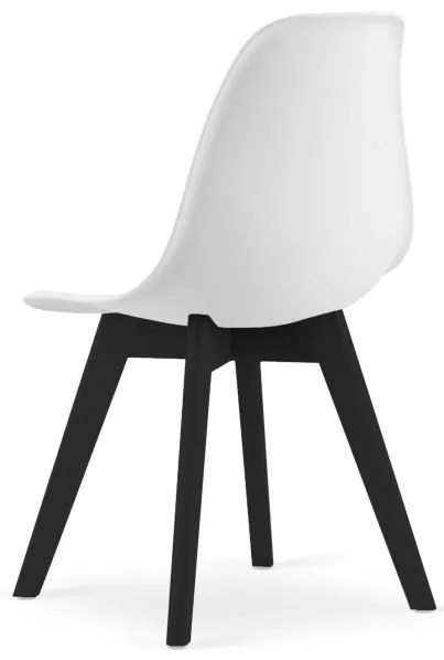 Set dvoch jedálenských stoličiek KITO biele (čierne nohy) 2ks