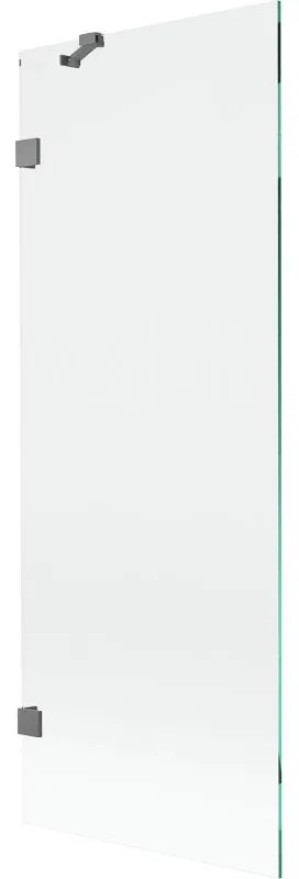 Mexen, Mexen Lunar 1-krídlová vaňová zástena 70 x 150 cm, transparentná, pištoľový kov - 897-070-000-95-00