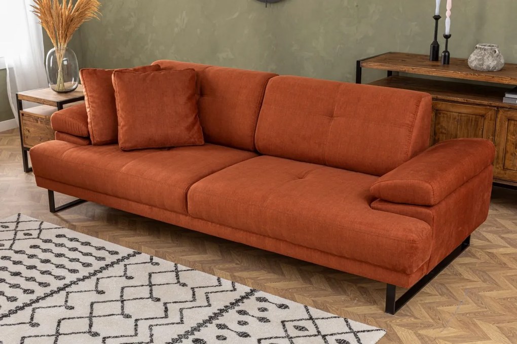 Trojmiestna pohovka Mustang 239 cm oranžová