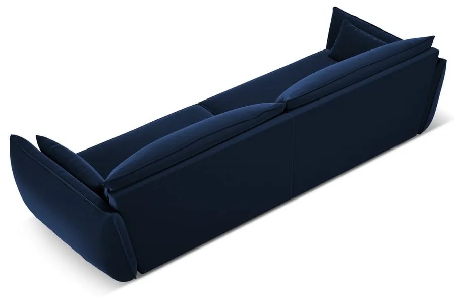 Tmavomodrá zamatová pohovka 248 cm Vanda – Mazzini Sofas