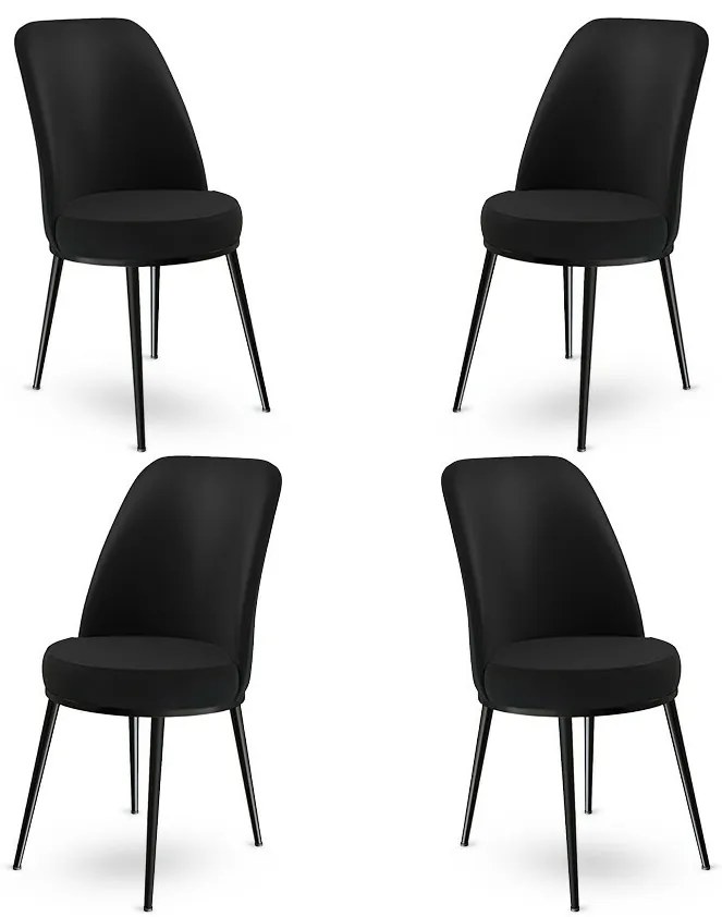 Sada jedálenských stoličiek Dexa Black, 4 ks