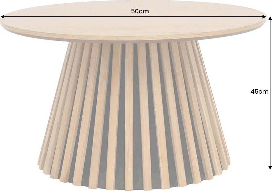 Konferenčný stolík Wadeline 50 cm dubová dýha