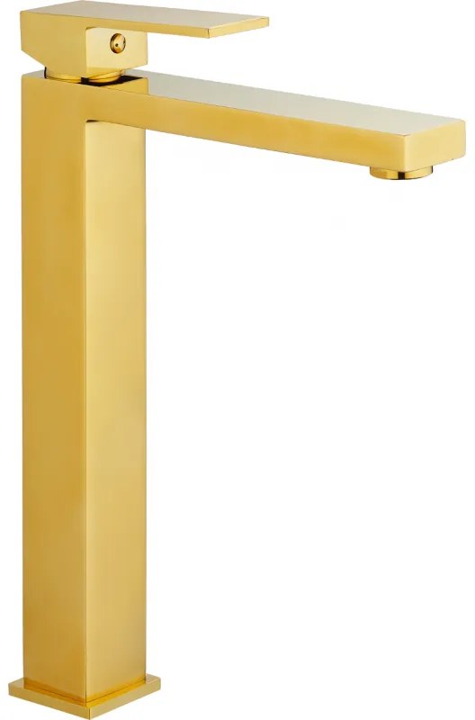 Mexen Uno, vysoká umývadlová batéria h-293, zlatá lesklá, 71410-50