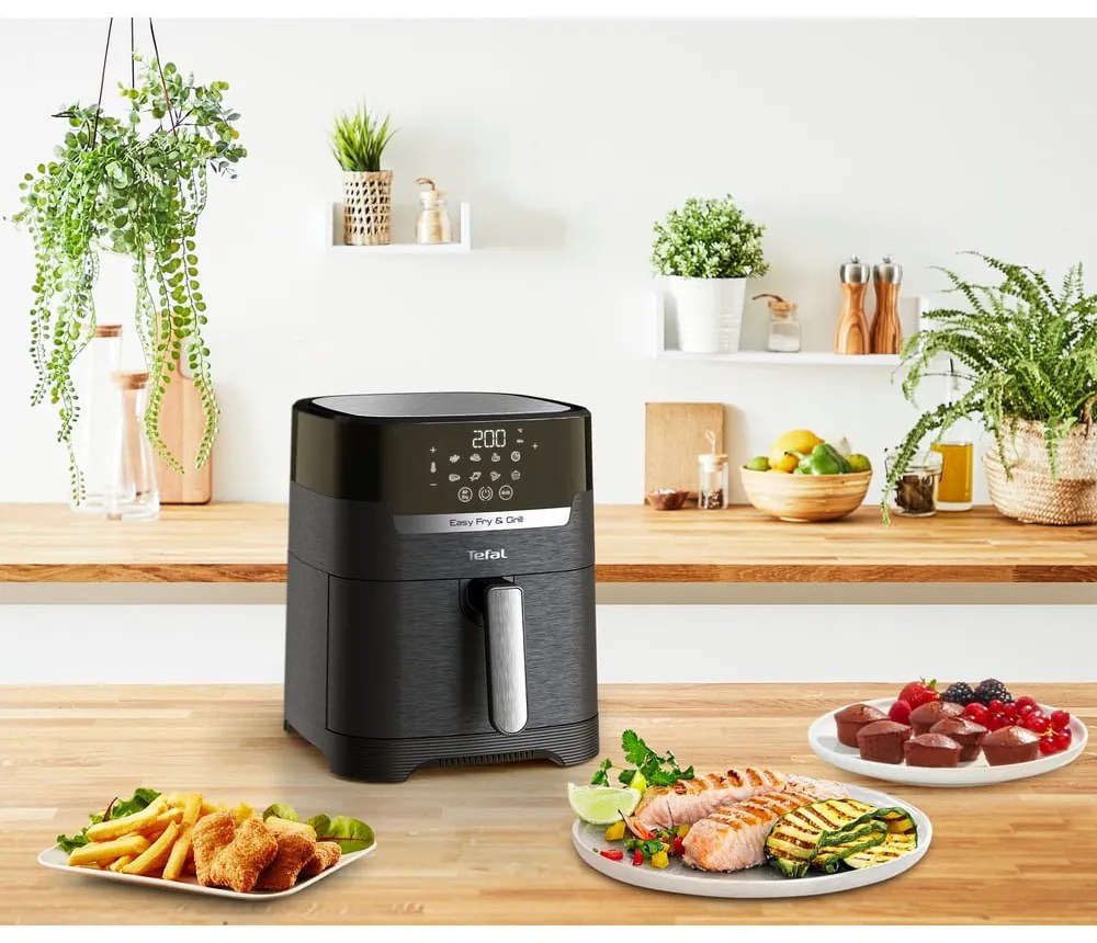 Čierna fritéza Easy Fry &amp; Grill – Tefal