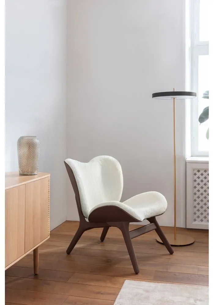 Čierna LED stojacia lampa so stmievačom s kovovým tienidlom (výška 151 cm) Asteria Floor – UMAGE