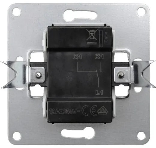 Elhard Vypínač Vera schodiskový č.6, matný, biely - kompletný VZ5306W