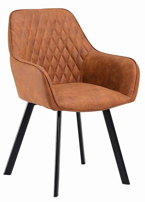 Jedálenská stolička hnedá koženka 57,5 × 59 × 84 cm SALESFEVER