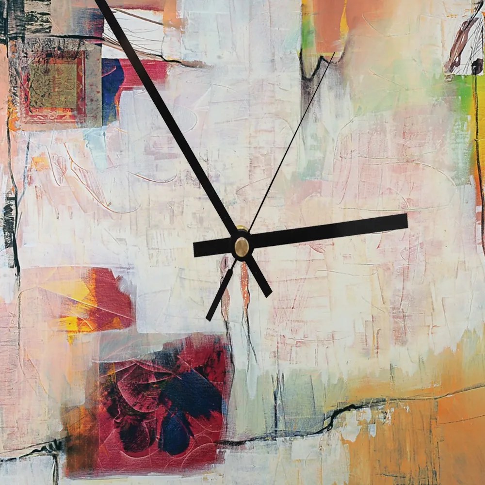 Gario Hodiny na stenu Akvarelová abstrakcia Rozmery: 80 x 80 cm