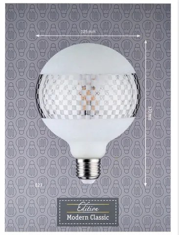 LED Stmievateľná žiarovka CLASSIC G125 E27/4,5W/230V 2600K - Paulmann 28742