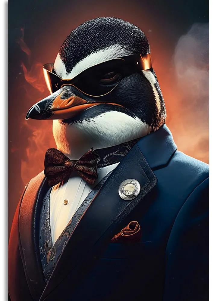 Obraz zvierací gangster tučniak