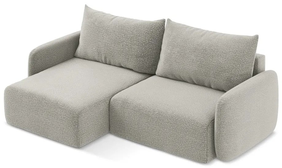 Svetlosivá rozkladacia/s úložným priestorom rohová pohovka (ľavý roh) Kalena – Makamii