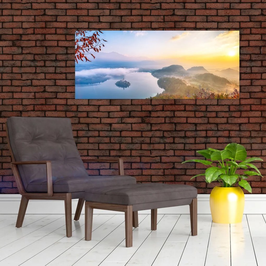 Obraz - Bledské jazero (120x50 cm)