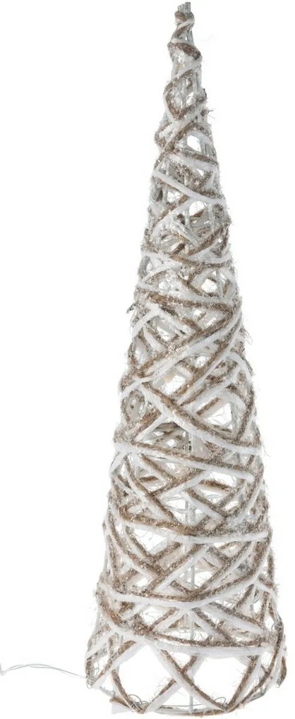 Vianočný LED kužeľ Greyse sivá, 40 cm