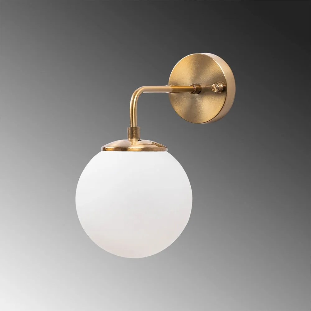 Biele/v mosadznej farbe nástenné svietidlo ø 15 cm Viran – Opviq lights