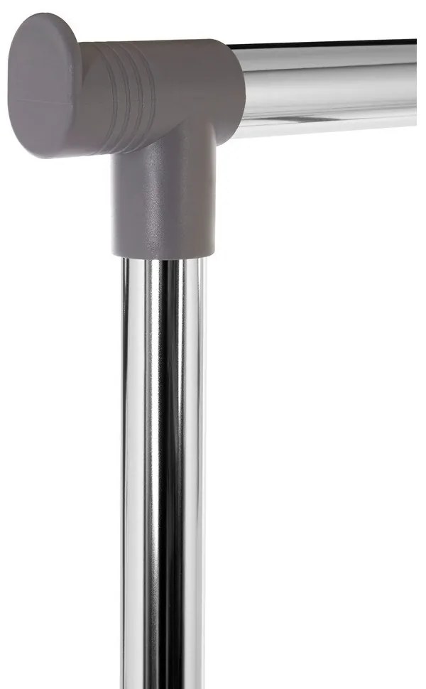 Kovový teleskopický/pojazdný stojan na oblečenie v striebornej farbe – Premier Housewares