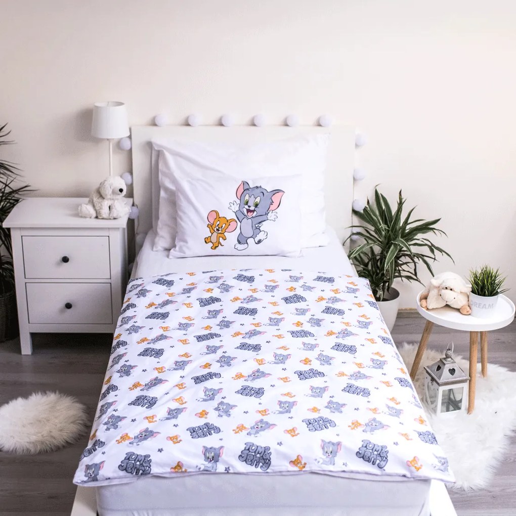 Jerry Fabrics Obliečka do postieľky Tom and Jerry "TJ050" baby, 100x135 / 40x60 cm