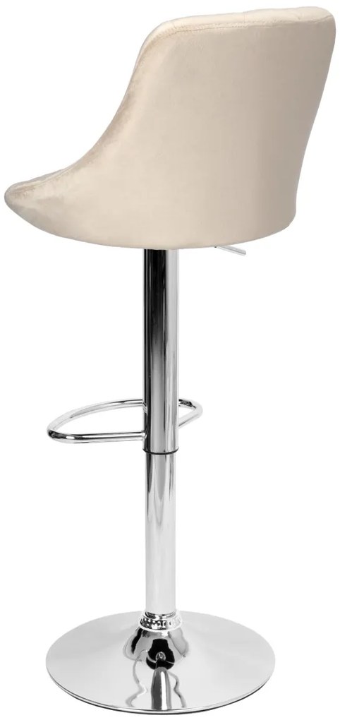 Barová stolička CYDRO chróm béžová
