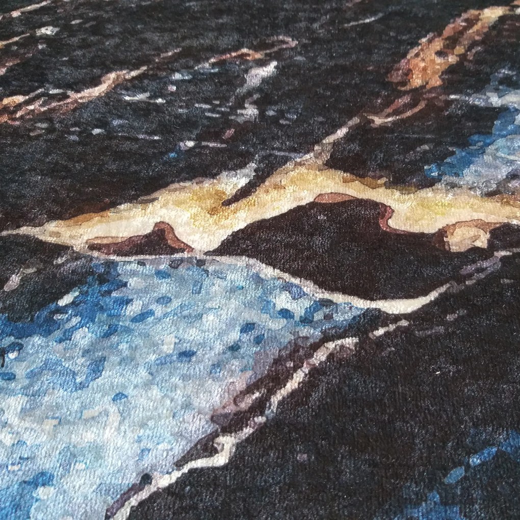 DY ČIERNY a ZLATÝ 02 koberec Rozmer: 160x220 cm