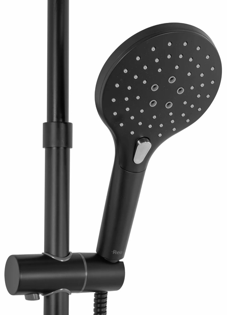 REA - Santos sprchový set s batériou 150mm, čierna, REA-P8803