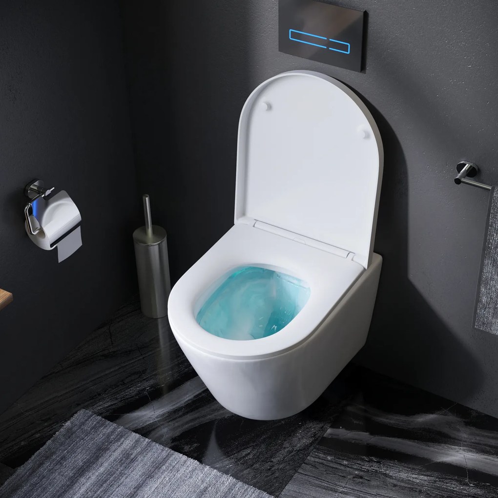 Závesné WC AM.PM Flash CNA1700SC bezokrajové, so sedadlom Microlift, biele