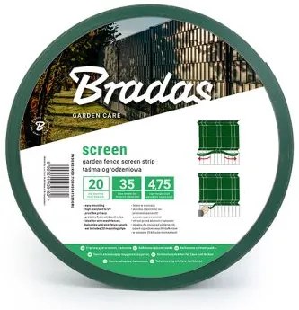 Bradas Tieniaca fólia na plot 4,75cm x 35m Green 450g/m2 + spony