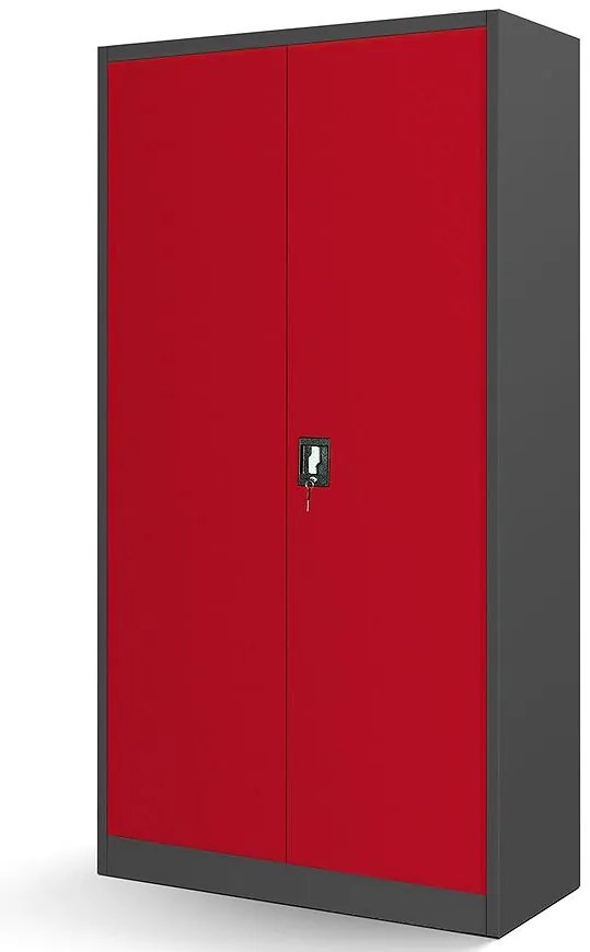 Kancelárska skriňa Bruno kovová antracit/červená