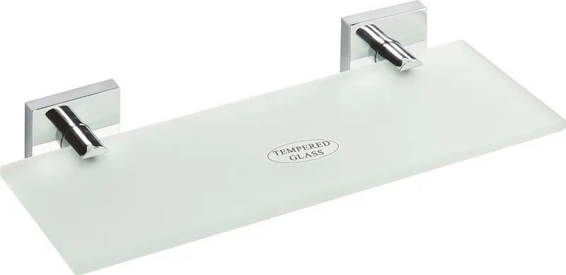 Sapho Sapho, X-SQUARE polička sklenená 300x55x130mm, mliečne sklo, chróm, XQ602