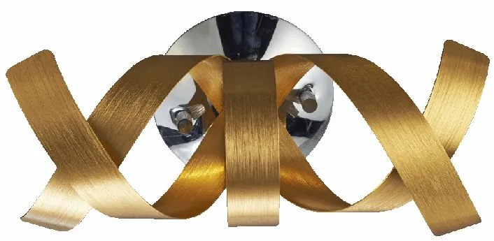 RIBBON 1xG9/33W, GOLD/CHROME